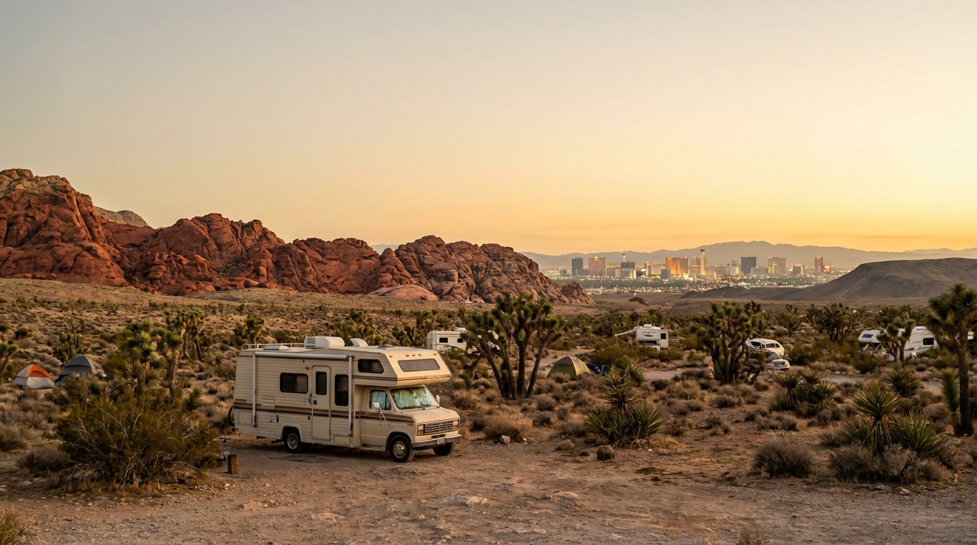 Map for Cheap RV Camping in Las Vegas - Budget Sites 2026